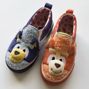 Bluey and Bingo Toddler Fleece Slip On Sneakers Size 8
